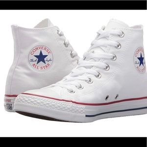 NWT WHITE CONVERSE HIGH TOPS